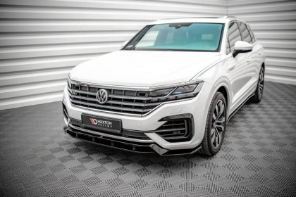 Spojler pod nárazník lipa Volkswagen Touareg R-Line Mk3 černý lesklý plast