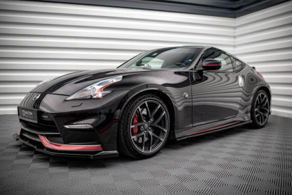 Prahové lišty V.1 Nissan 370Z Nismo Facelift černý lesklý plast