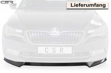 Spoiler pod přední nárazník CSR CUP - Škoda Superb III (Typ 3V) carbon look lesklý