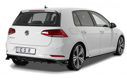 Spoiler pod zadní nárazník, difuzor CSR - VW Golf 7 / e-Golf černý lesklý