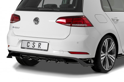 Spoiler pod zadní nárazník, difuzor CSR - VW Golf 7 / e-Golf černý matný