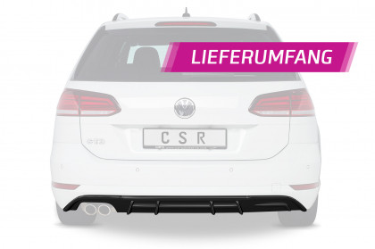 Spoiler pod zadní nárazník, difuzor CSR -Golf 7 Variant GTD černý lesklý