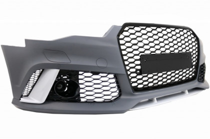 Přední nárazník pro AUDI A6 C7 4G (2011-2015) RS6 Design s maskou v černém lesku