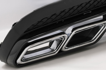 Difuzor zadního nárazníku s chromovanými koncovkami pro Mercedes E W212 Facelift (2013-2016)