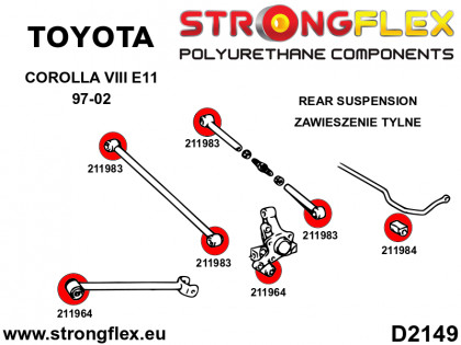 211964A: Tuleja wahacza tylnego wleczonego SPORT