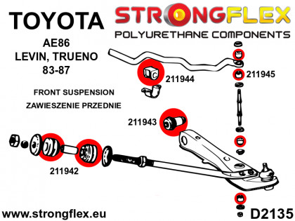 211944A: Tuleja stabilizatora przedniego SPORT