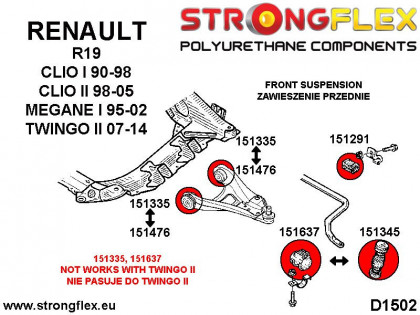 156079A: Zestaw zawieszenia przedniego SPORT