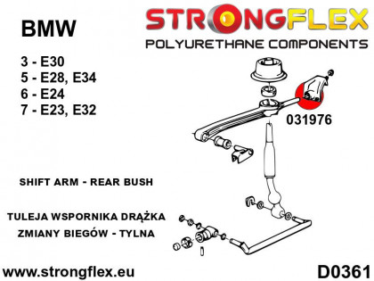 031976B: Tuleja wspornika drążka zmiany biegów – tylna