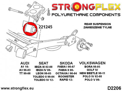 221246A: Tuleja tylnej belki 69mm SPORT