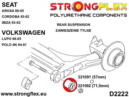 221091B: Tuleja belki tylnej 57mm