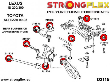 211838A: Tuleja stabilizatora tylnego SPORT