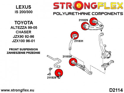 211828A: Tuleja stabilizatora przedniego SPORT