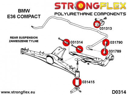 031790A: Tuleja łącznika stabilizatora tylnego do wahacza SPORT