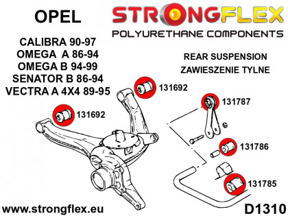 131787B: Tuleja łącznika stabilizatora tylnego na stabilizator