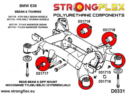 036190B: Zestaw tulei tylnego wózka E39 Sedan