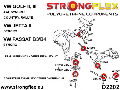 221708A: Tuleja stabilizatora tylnego wewnętrzna SPORT