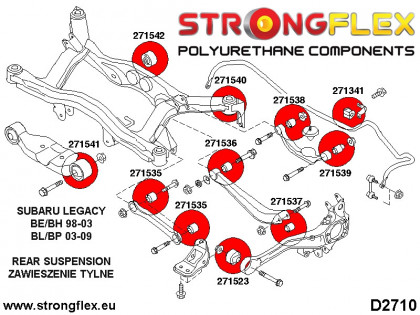 276159A: Kompletny zestaw tulei tylnego zawieszenia SPORT