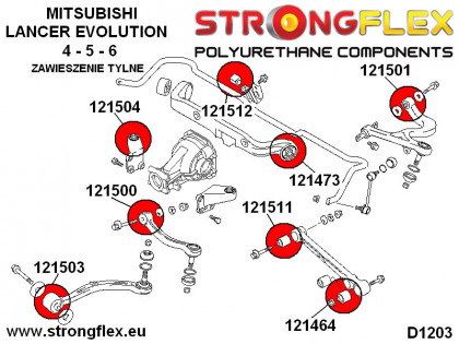 121501A: Tuleja wahacza tylnego górnego tylna SPORT