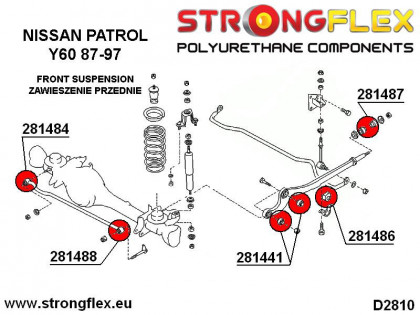 281488A: Tuleja drążka panharda mocowanie nadwozia 14mm SPORT