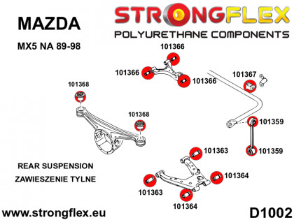 101364A: Tuleja wahacza tylnego dolnego zewnętrzna SPORT