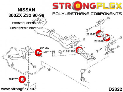 281397A: Tuleja wahacza przedniego dolnego 38mm SPORT