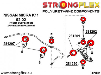 281207A: Tuleja stabilizatora przedniego SPORT