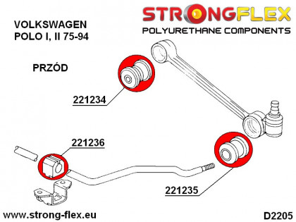 221236A: Tuleja stabilizatora przedniego SPORT