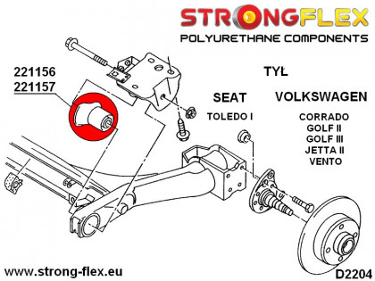 221157A: Tuleja tylnej belki 57mm SPORT