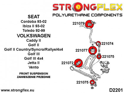 221079A: Tuleja stabilizatora przedniego SPORT