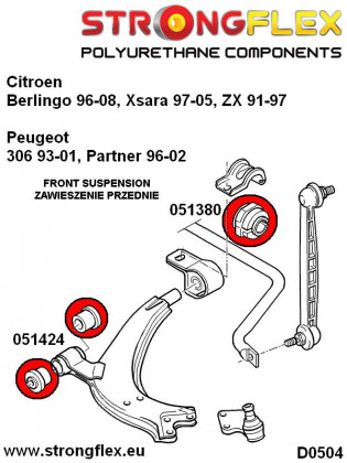 051380A: Tuleja stabilizatora przedniego SPORT
