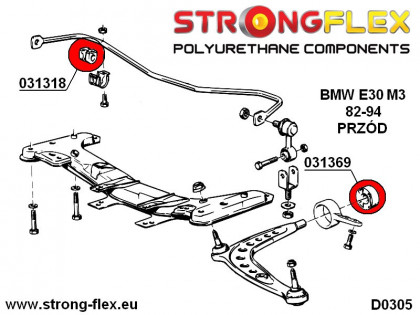 031318A: Tuleja stabilizatora przedniego SPORT