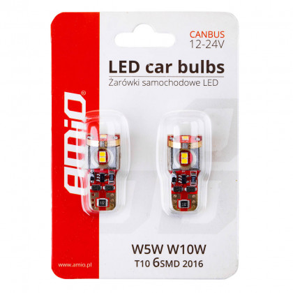 LED CANBUS 2016 6SMD T10 W5W W10W White White 12V/24V