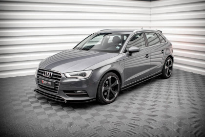 Prahové lišty Audi A3 Sportback 8V černý lesklý plast