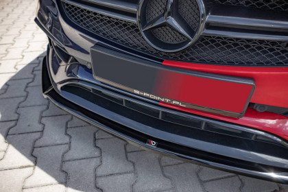 Spojler pod nárazník lipa V.2 Mercedes-Benz A45 Aero W176 Facelift černý lesklý plast
