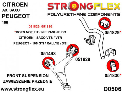 051829B: Tuleja stabilizatora przedniego