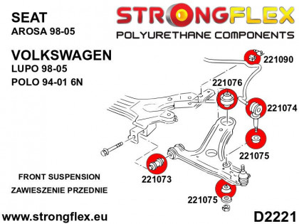 221090A: Tuleja stabilizatora przedniego SPORT