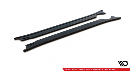 Prahové lišty Porsche 911 Carrera 4S 992 černý lesklý plast