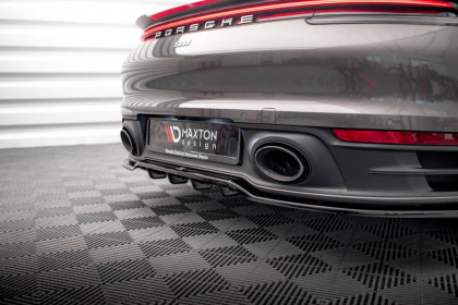 Spoiler zadního nárazníku Porsche 911 Carrera 4S 992 černý lesklý plast