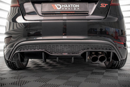 Difuzor zadního nárazníku Ford Fiesta ST (5 door version) Mk7 Facelift černý lesklý plast