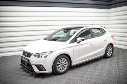 Prahové lišty V.2 Seat Ibiza Mk5 černý lesklý plast