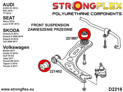 221402A: Tuleja wahacza przedniego przednia SPORT