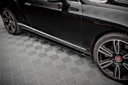 Prahové lišty Bentley Continental GT V8 S Mk2 černý lesklý plast