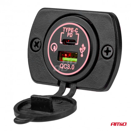 Nabíječka 2xUSB 12/24V MOD-10