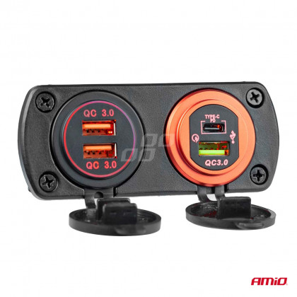 Nabíječka 2xUSB 12/24V MOD-10