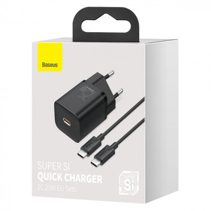 Nabíječka USB-C Baseus Mini Power Delivery 25W z kabelem USB-C 100 cm