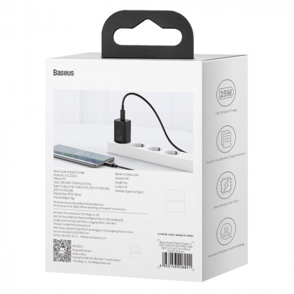 Nabíječka USB-C Baseus Mini Power Delivery 25W z kabelem USB-C 100 cm