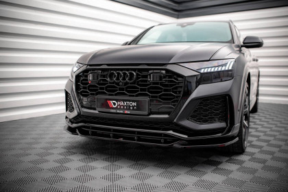 Spojler pod nárazník lipa V.2 Audi RSQ8 Mk1 černý lesklý plast