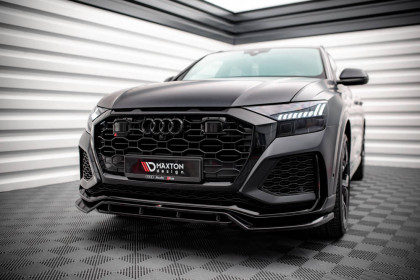 Spojler pod nárazník lipa V.3 Audi RSQ8 Mk1 černý lesklý plast