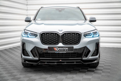 Spojler pod nárazník lipa V.1 BMW X4 M-Pack G02 Facelift černý lesklý plast