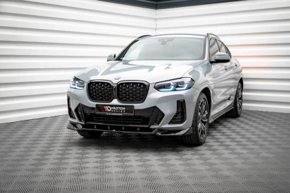 Spojler pod nárazník lipa V.2 BMW X4 M-Pack G02 Facelift černý lesklý plast